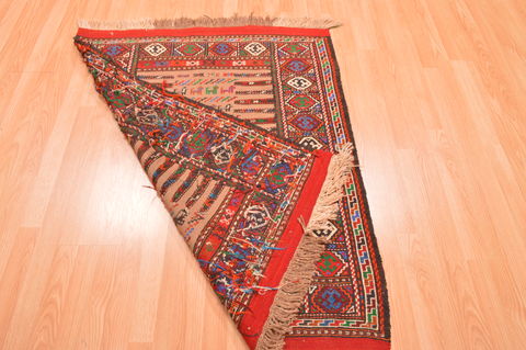 Kilim Red Square Hand Knotted 36 X 45 Area Rug 100-89911 Image 10