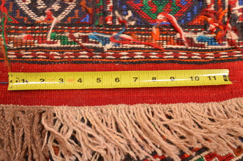 Kilim Red Square Hand Knotted 36 X 45 Area Rug 100-89911 Image 11