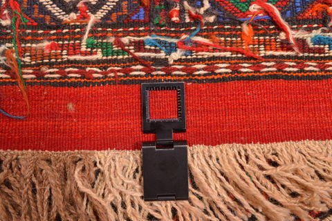 Kilim Red Square Hand Knotted 36 X 45 Area Rug 100-89911 Image 12