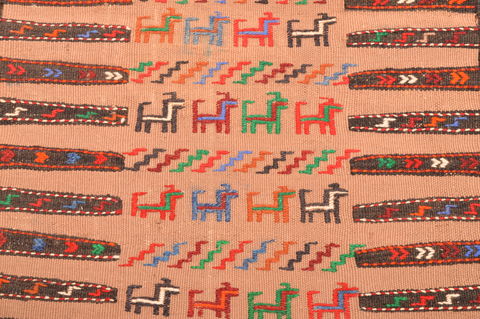 Kilim Red Square Hand Knotted 36 X 45 Area Rug 100-89911 Image 7