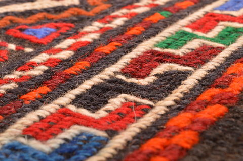 Kilim Red Square Hand Knotted 36 X 45 Area Rug 100-89911 Image 8