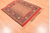 Kilim Red Square Hand Knotted 36 X 45  Area Rug 100-89911 Thumb 2