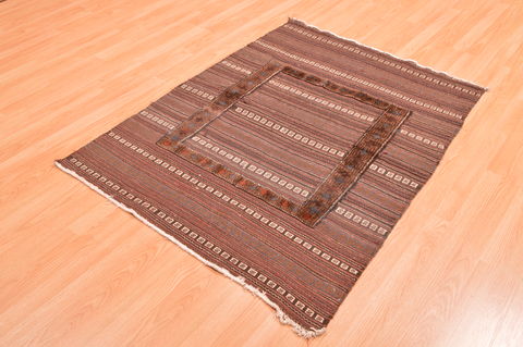 Baluch Brown Flat Woven 311 X 410 Area Rug 100-89913 Image 2