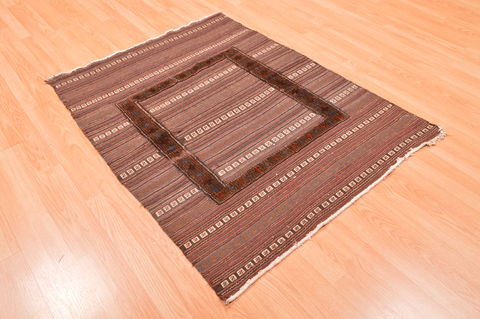 Baluch Brown Flat Woven 311 X 410 Area Rug 100-89913 Image 3
