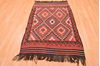 Kilim Red Hand Knotted 36 X 61  Area Rug 100-89914 Thumb 4