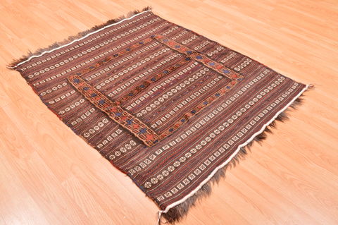 Baluch Brown Flat Woven 33 X 36 Area Rug 100-89915 Image 3