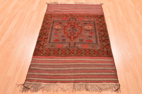 Baluch Grey Hand Knotted 40 X 53 Area Rug 100-89923 Image 1