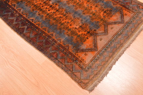 Baluch Orange Hand Knotted 30 X 47 Area Rug 100-89928 Image 10