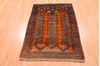 Baluch Orange Hand Knotted 30 X 47 Area Rug 100-89928 Thumb 1