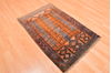 Baluch Orange Hand Knotted 30 X 47 Area Rug 100-89928 Thumb 5
