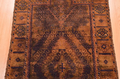 Baluch Brown Hand Knotted 30 X 47 Area Rug 100-89932 Image 10