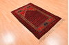 Baluch Red Hand Knotted 30 X 47 Area Rug 100-89934 Thumb 3