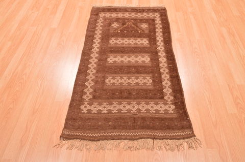 Baluch Brown Hand Knotted 30 X 47 Area Rug 100-89935 Image 1