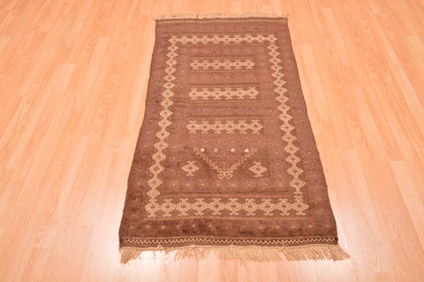 Baluch Brown Hand Knotted 30 X 47 Area Rug 100-89935 Image 4