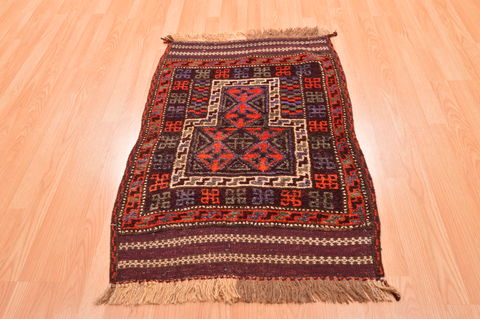 Baluch Blue Hand Knotted 29 X 40 Area Rug 100-89937 Image 1