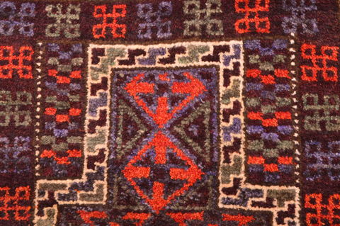 Baluch Blue Hand Knotted 29 X 40 Area Rug 100-89937 Image 6