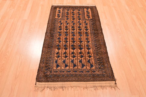 Baluch Beige Hand Knotted 30 X 50 Area Rug 100-89938 Image 1