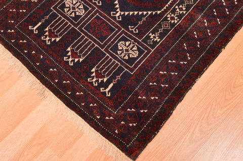 Baluch Red Hand Knotted 30 X 47 Area Rug 100-89939 Image 8