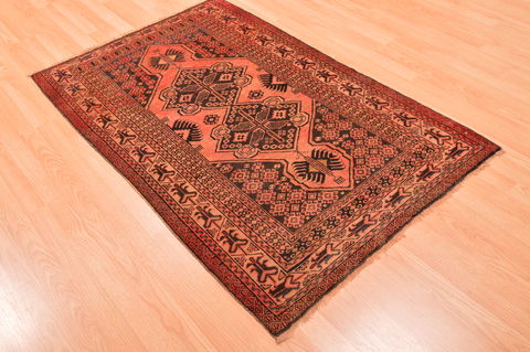 Baluch Red Hand Knotted 33 X 52 Area Rug 100-89941 Image 3