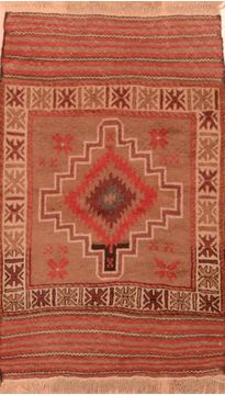 Baluch Beige Hand Knotted 2'9" X 4'7"  Area Rug 100-89942
