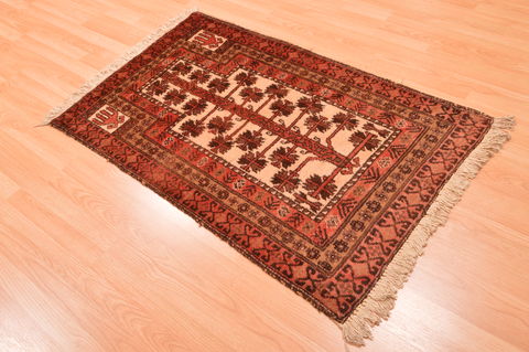 Baluch Beige Hand Knotted 211 X 47 Area Rug 100-89943 Image 4