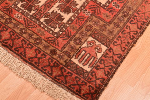 Baluch Beige Hand Knotted 211 X 47 Area Rug 100-89943 Image 7
