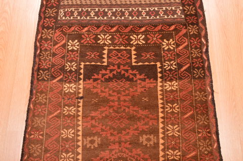 Baluch Brown Hand Knotted 210 X 53 Area Rug 100-89944 Image 10