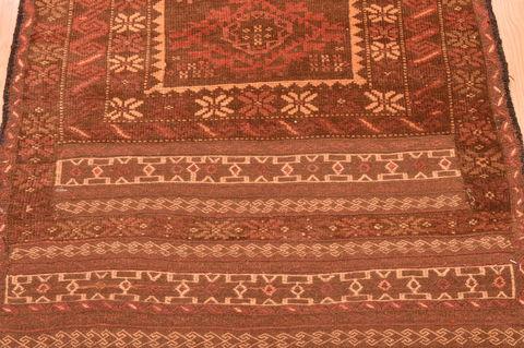 Baluch Brown Hand Knotted 210 X 53 Area Rug 100-89944 Image 11