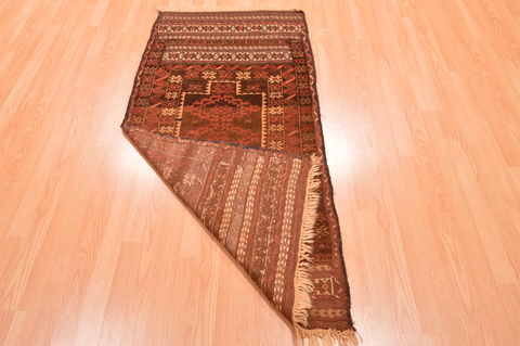 Baluch Brown Hand Knotted 210 X 53 Area Rug 100-89944 Image 13