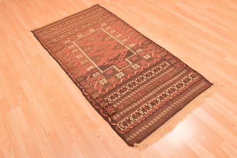 Baluch Brown Hand Knotted 210 X 53 Area Rug 100-89944 Image 5