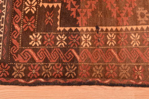 Baluch Brown Hand Knotted 210 X 53 Area Rug 100-89944 Image 8