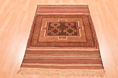 Baluch Brown Hand Knotted 27 X 45 Area Rug 100-89947 Image 1