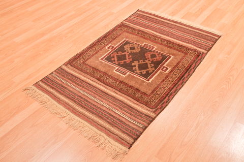 Baluch Brown Hand Knotted 27 X 45 Area Rug 100-89947 Image 2