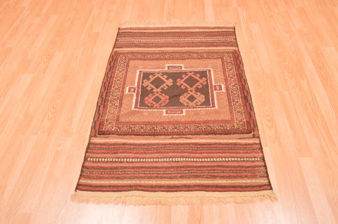 Baluch Brown Hand Knotted 27 X 45 Area Rug 100-89947 Image 4