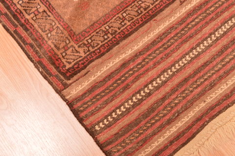 Baluch Brown Hand Knotted 27 X 45 Area Rug 100-89947 Image 9