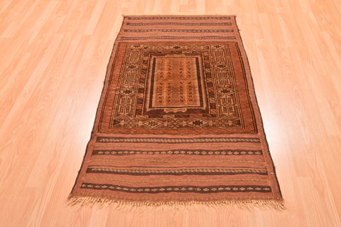 Baluch Brown Hand Knotted 29 X 411 Area Rug 100-89948 Image 1