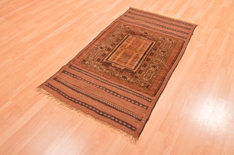 Baluch Brown Hand Knotted 29 X 411 Area Rug 100-89948 Image 2