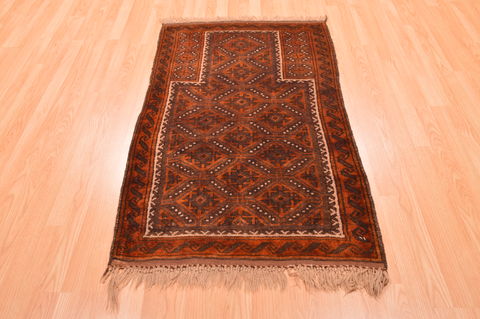 Baluch Brown Hand Knotted 210 X 49 Area Rug 100-89949 Image 1