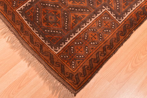 Baluch Brown Hand Knotted 210 X 49 Area Rug 100-89949 Image 7