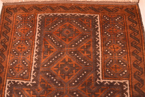 Baluch Brown Hand Knotted 210 X 49 Area Rug 100-89949 Image 8