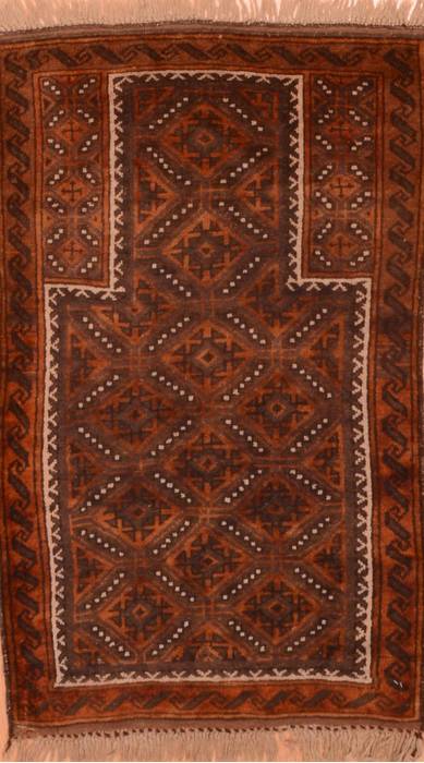 Baluch Brown Hand Knotted 210 X 49 Area Rug 100-89949 Image 0