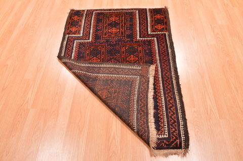 Baluch Blue Hand Knotted 210 X 44 Area Rug 100-89950 Image 11