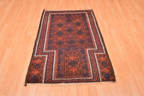 Baluch Blue Hand Knotted 210 X 44 Area Rug 100-89950 Image 4