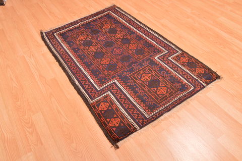 Baluch Blue Hand Knotted 210 X 44 Area Rug 100-89950 Image 5