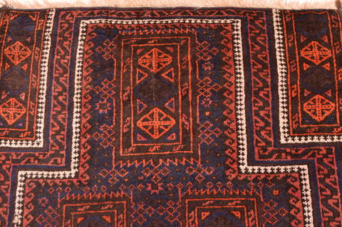 Baluch Blue Hand Knotted 210 X 44 Area Rug 100-89950 Image 8