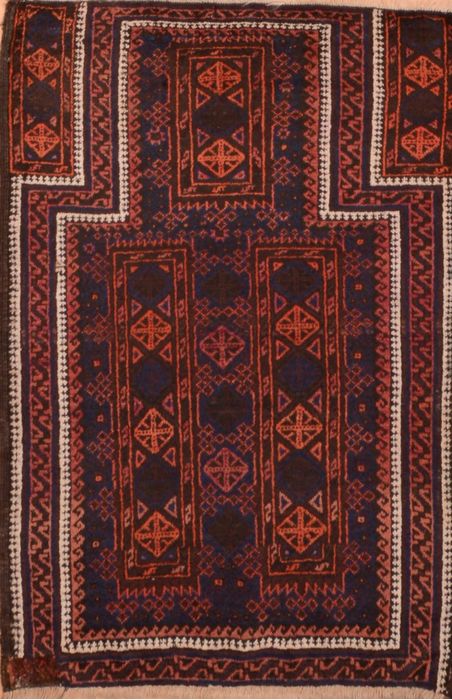 Baluch Blue Hand Knotted 210 X 44 Area Rug 100-89950 Image 0
