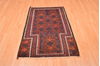 Baluch Blue Hand Knotted 210 X 44  Area Rug 100-89950 Thumb 4