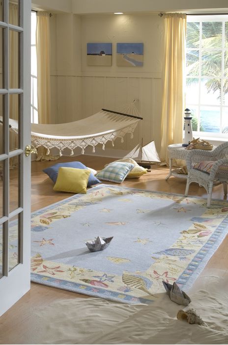 Momeni COASTAL Blue 40 X 60 Area Rug COASTCC-04LBL4060 804-91266 Image 2