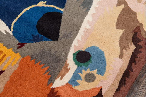 Momeni NEW WAVE Multicolor 50 X 80 Area Rug NEWWANW-05WHT5380 804-93864 Image 1