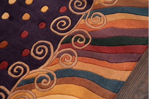 Momeni NEW WAVE Purple Round 71 X 71 Area Rug NEWWANW-12PUR790R 804-94015 Image 1